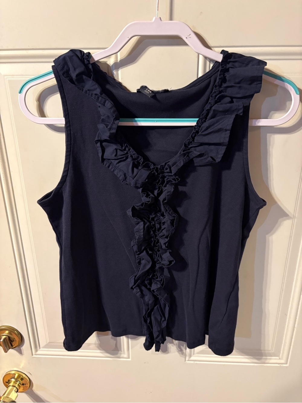 Nautical Jeans Tank Top Size Large in Black